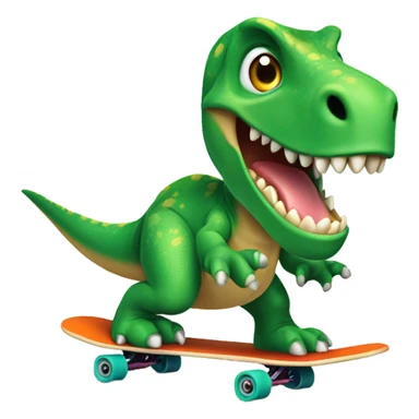 dinosaur skateboarding  sticker