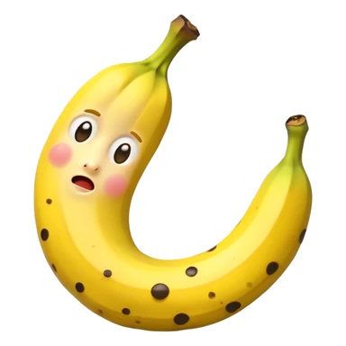 Tired banana sticker