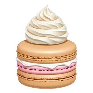 macaron with whipped cream on top sticker