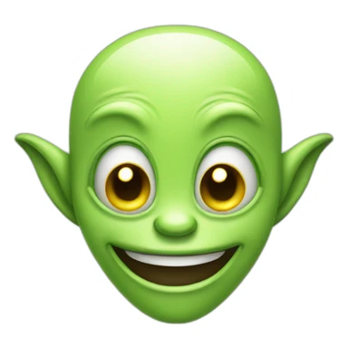 Happy alien sticker