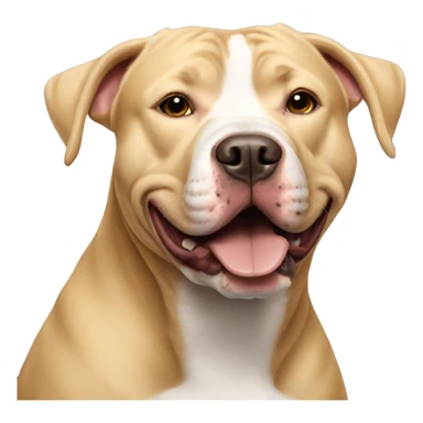 Pitbull crossed with golden retriever  sticker