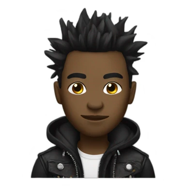 punk black guy sticker