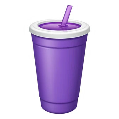 ios styrofoam cup.  purple liquid inside (no straw) (no face) sticker