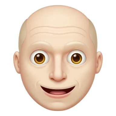 Creepy man with big mouth and no nose and ears no nise sticker