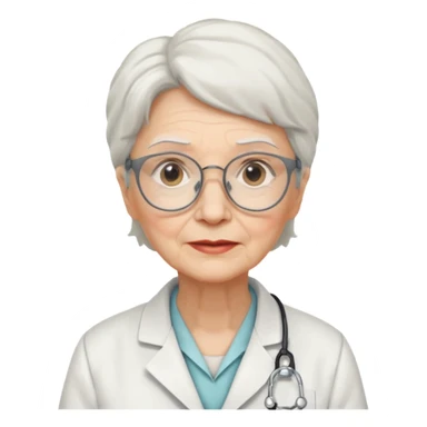 scientist professor old woman sticker