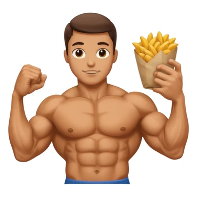 food flexing biceps sticker