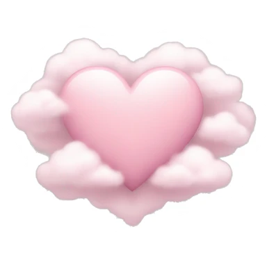 pastel pink heart in cloud  sticker