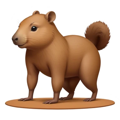 Female capybara doing downward dog yoga pose sticker