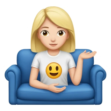 Uma mulher deitada no sofá assistindo dorama sticker