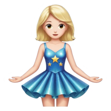 Star with a body in a dress sticker