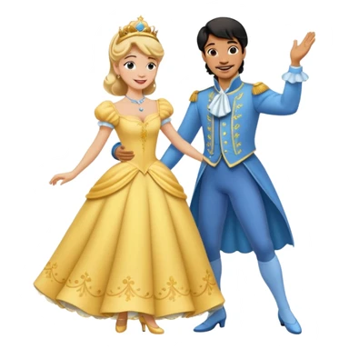 Prince and cinderella dancing sevillanas sticker