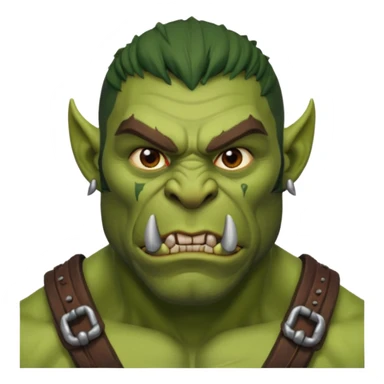 create a dnd style orc.png using 48x48 pixels size sticker