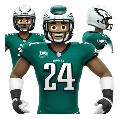White Philadelphia Eagles player sticker