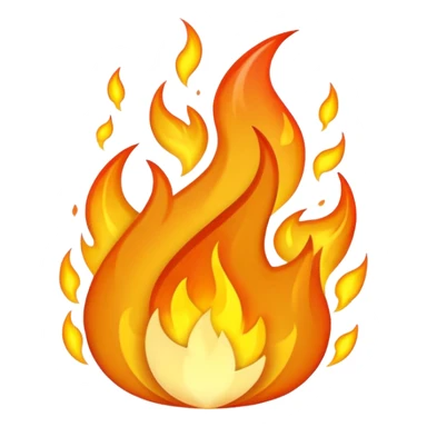 gold fire flame sticker