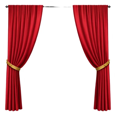 Theater curtains opening with spotlight sticker