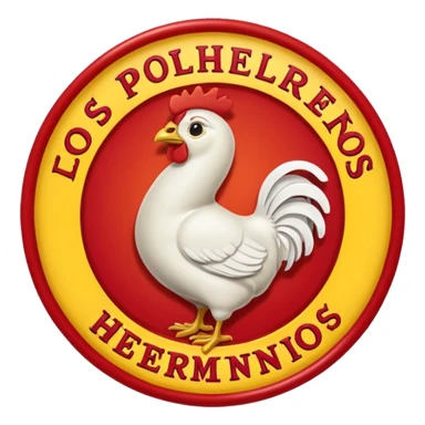 gerar emojs Gerente Los Pollos Hermanos logo em volta escrito sticker