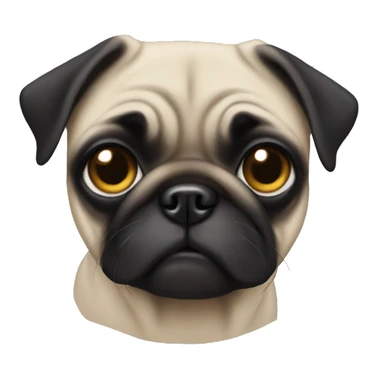 Girl pug sticker