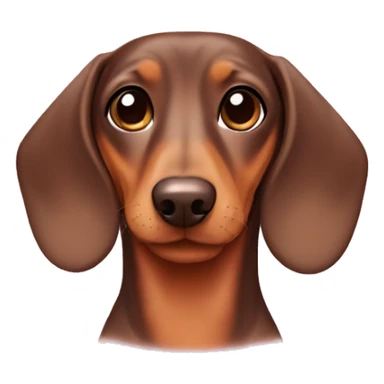 Brown and tan Dachshund with a pink sweater sticker
