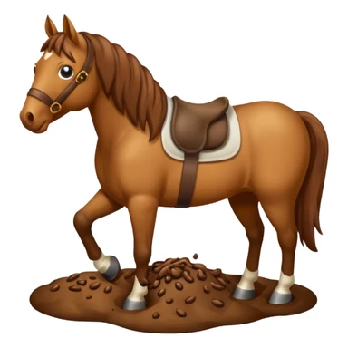 Caballo con caca sticker