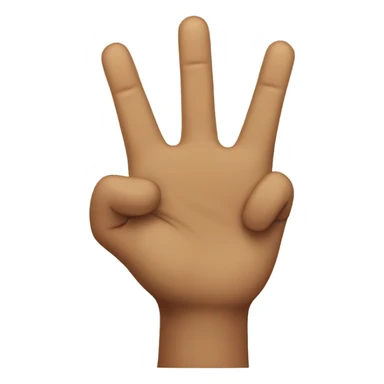 holding up four fingers  sticker