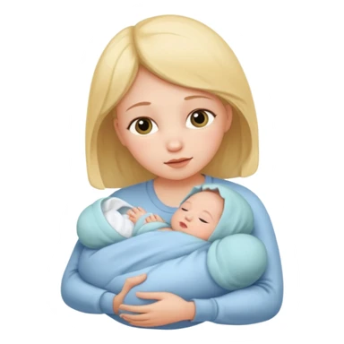 newborn baby with mother sticker