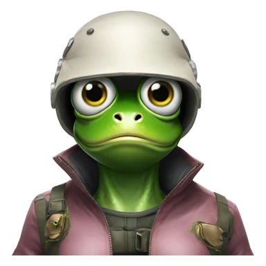 Frog wearing Jill valentines resident evil outfit sticker