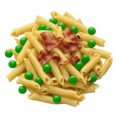 Pasta with peas and bacon sticker