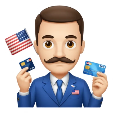 stefan cel mare credit card with us flagwith mustache sticker