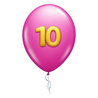 pink birthday number 100 balloon sticker