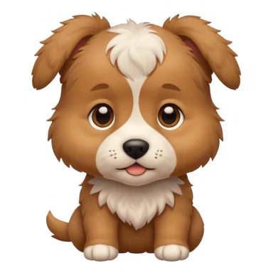 Puppy with mens sticker