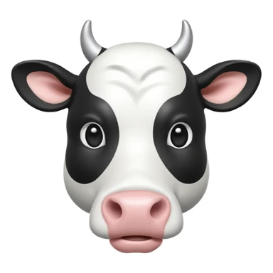 Black and White Cow 3d sticker