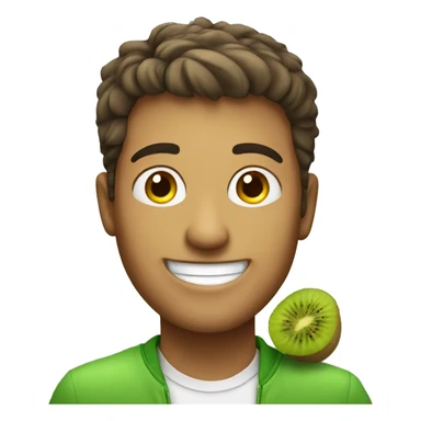 smiling guy with kiwi sticker