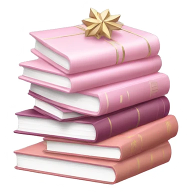 light pink christmas books stack sticker