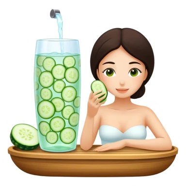 a woman relaxing at the spa sticker