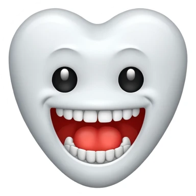 Emoji teeth nervously chatting sticker