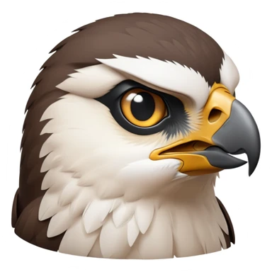 cinematic-noble-peregrin-falcon-portrait-emoji,-poised-and-majestic,-with-a-streamlined,-muscular-build,-a-sharply-hooked-beak,-and-intense,-piercing-eyes-that-exude-focus-and-speed,-simplified-yet-sharp-and-sophisticated-features sticker