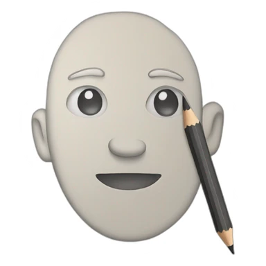 paper with pencil drawing sticker