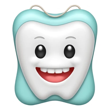 Dental floss sticker