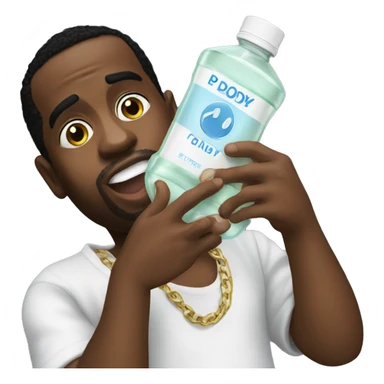 P diddy holding up baby oil sticker