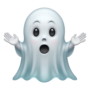 surprised ghost sticker