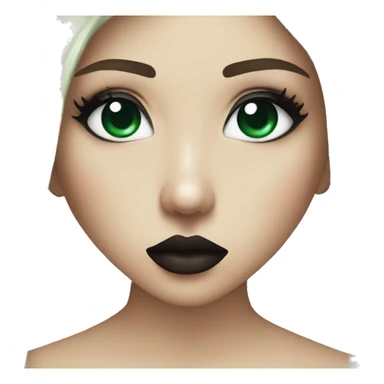  A kiss of dark emerald lips sticker