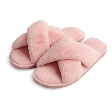 pink fuzzy slippers, soft and cute sticker