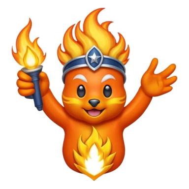 liberty university sparky flames sticker