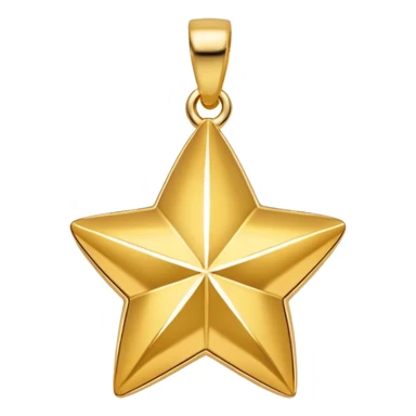 golden star charm-shaped trinket, gold pendant sticker