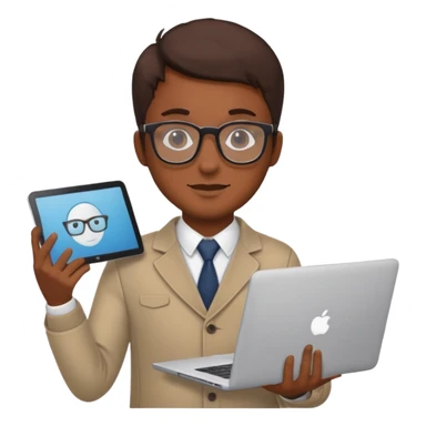 product manager with laptop sticker