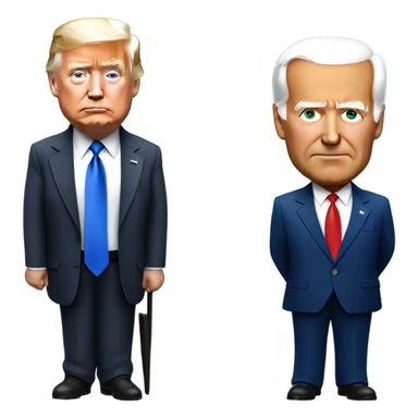 Trump and Biden sticker