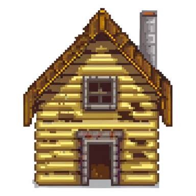 under construction log house sticker