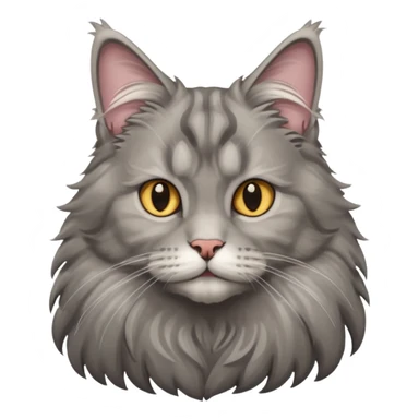 grey mainecoon cat sticker