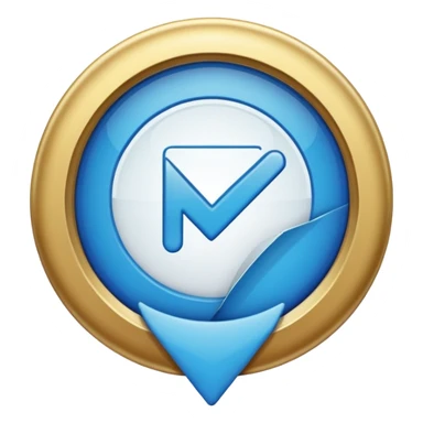 Creates a high-resolution image of the blue Meta (Facebook and Instagram) certification badge, with a white checkmark inside a blue circle, on a transparent background. The style should be simple sticker