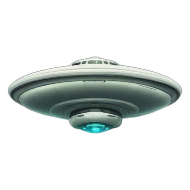 flying saucer with alien piloting sticker